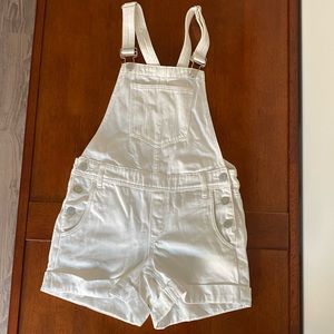 Blank NYC Short Overalls - White